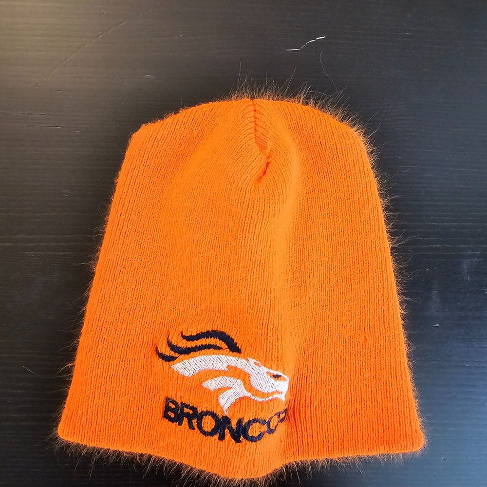 Vibrant Orange Knit Beanie with Embroidered Logo